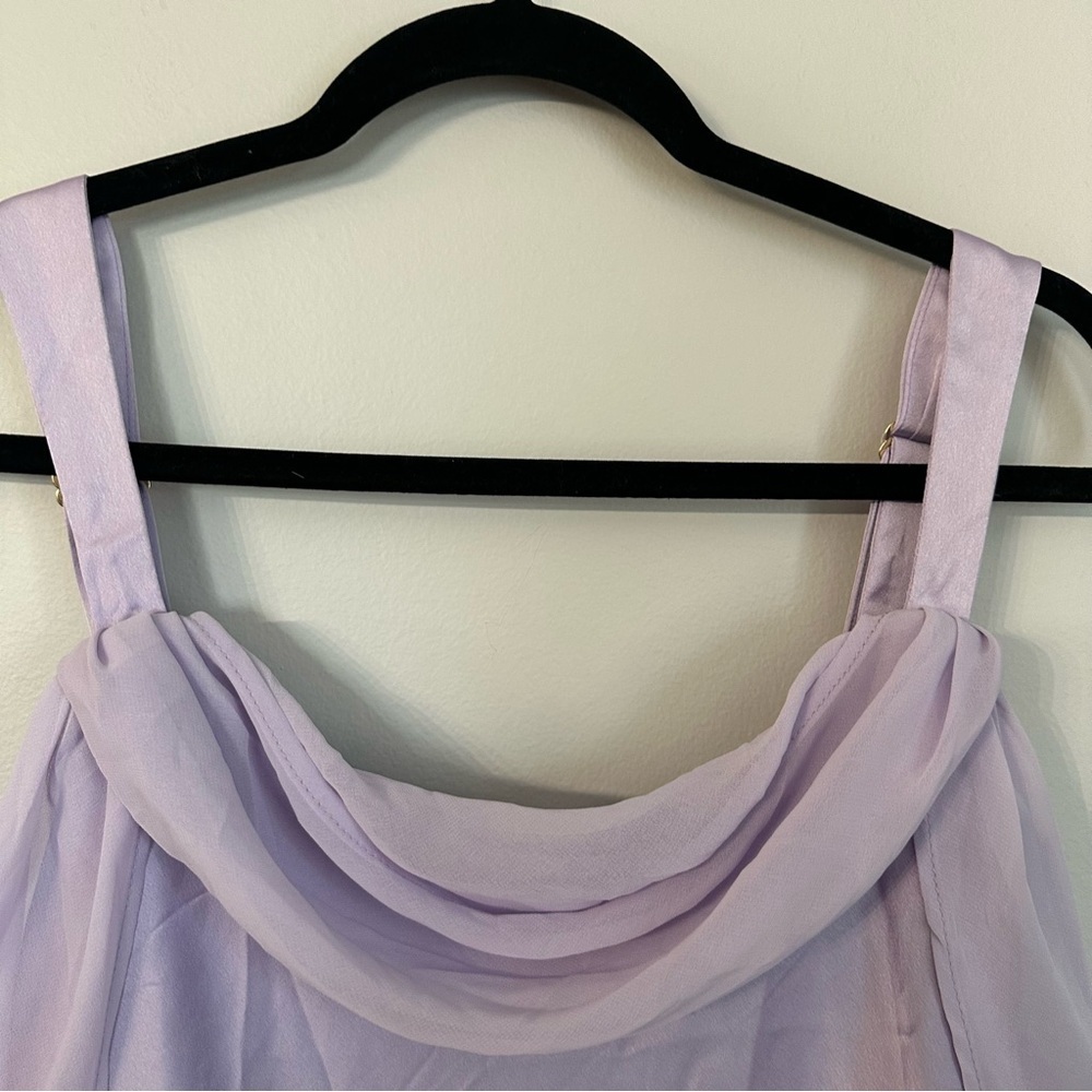 Show Me Your MuMu Women’s Bella Maxi Dress in Lavender Luxe Satin Sz M NWOT - Picture 5 of 11